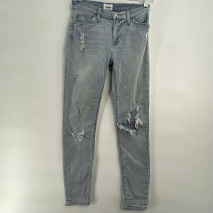 Hudson Jeans‎ Womens 24 Destroyed Distressed Light Wash Ladies